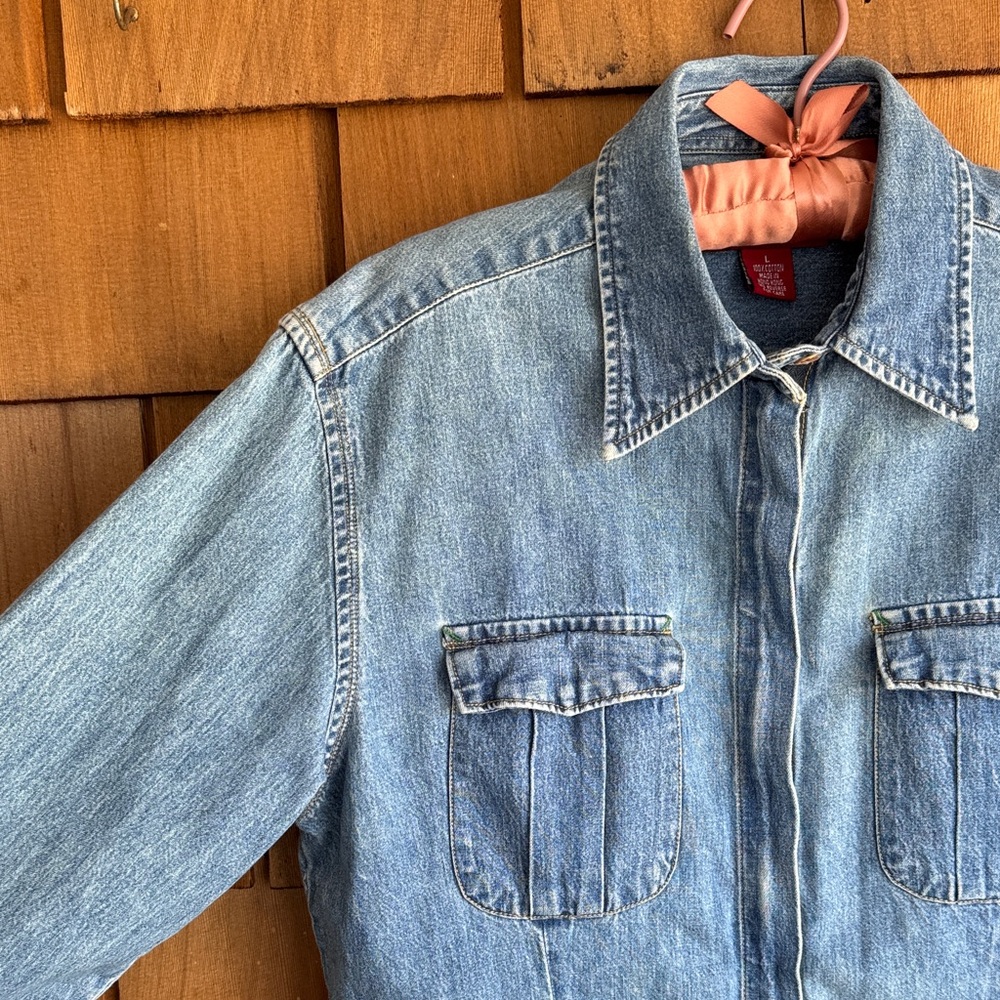 The Limited Light Wash Denim Shirt Jacket - Blue - Picture 3 of 7